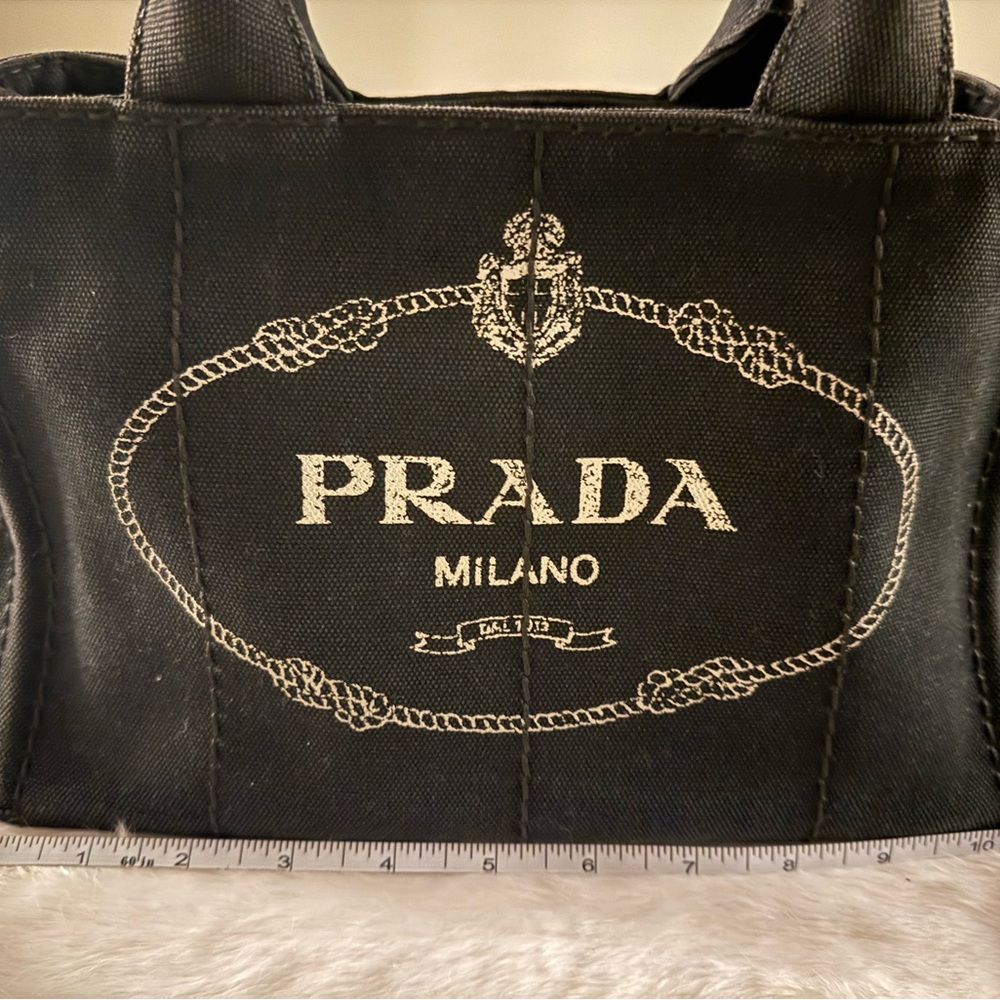 SOLD - Prada Black Canvas Tote Bag